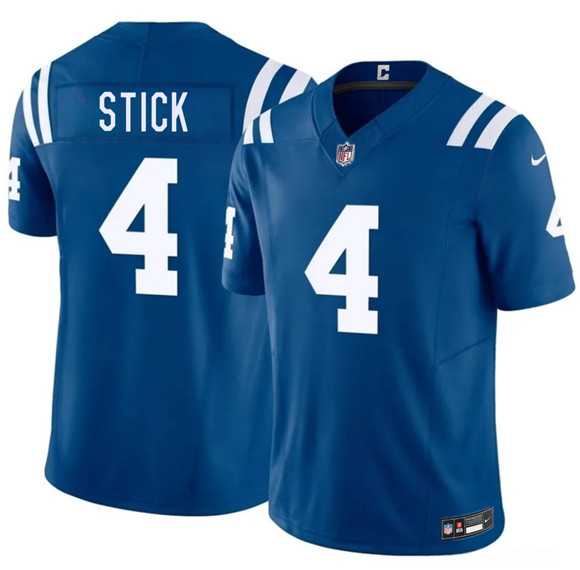 Mens Indianapolis Colts #4 Easton Stick Blue 2026 F.U.S.E. Vapor Limited Stitched Jersey Dzhi