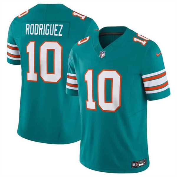 Mens Miami Dolphins #10 Jacob Rodriguez Aqua 2026 Draft F.U.S.E. Vapor Limited Stitched Jersey Dzhi