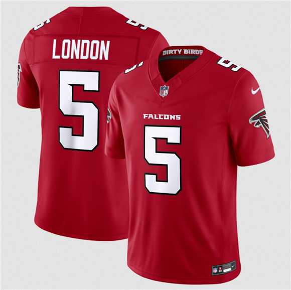 Mens Atlanta Falcons #5 Drake London Red 2026 New F.U.S.E. Vapor Untouchable Limited Stitched Jersey Dzhi