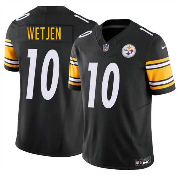 Mens Pittsburgh Steelers #10 Kaden Wetjen Black 2026 Draft F.U.S.E. Vapor Limited Stitched Jersey Dzhi