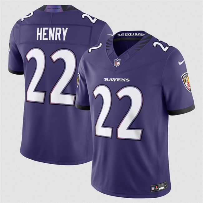 Mens Baltimore Ravens #22 Derrick Henry Purple 2026 F.U.S.E Vapor Stitched Limited Jersey Dzhi