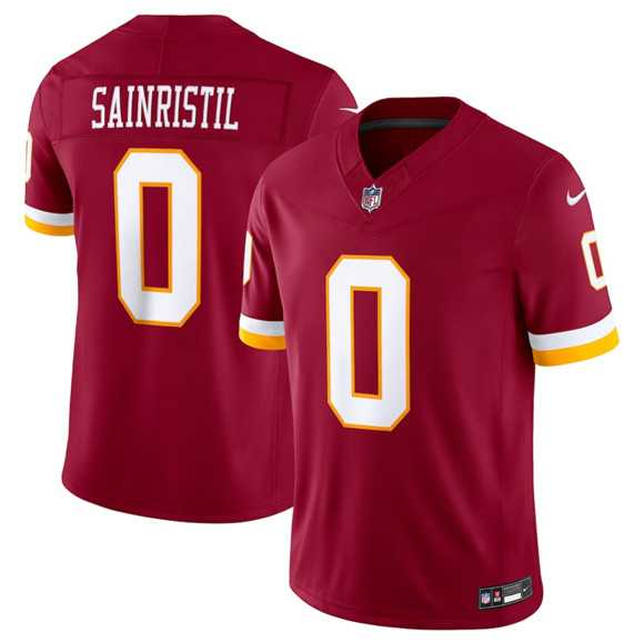 Mens Washington Commanders #0 Mike Sainristil Burgundy 2026 F.U.S.E. Vapor Limited Stitched Jersey Dzhi