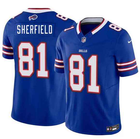 Mens Buffalo Bills #81 Trent Sherfield Blue 2026 Draft F.U.S.E. Vapor Untouchable Limited Stitched Jersey Dzhi