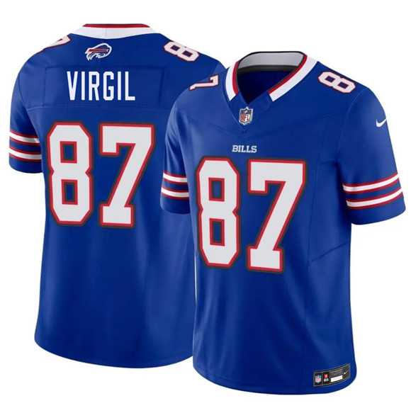 Mens Buffalo Bills #87 Jalen Virgil Blue 2026 Draft F.U.S.E. Vapor Untouchable Limited Stitched Jersey Dzhi