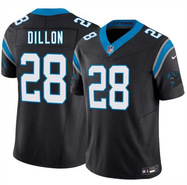 Mens Carolina Panthers #28 A.J. Dillon Black 2026 F.U.S.E. Vapor Limited Stitched Jersey Dzhi