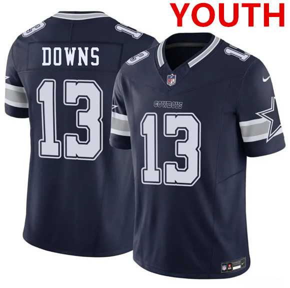 Youth Dallas Cowboys #13 Caleb Downs Navy 2026 Draft F.U.S.E Vapor Untouchable Limited Stitched Jersey Dzhi