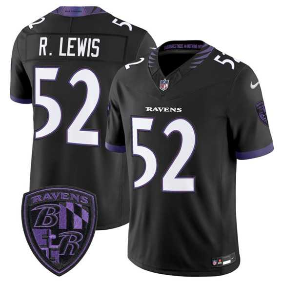 Mens Baltimore Ravens #52 Ray Lewis Black 2026 F.U.S.E. Alternate Vapor Limited Stitched Jersey Dzhi