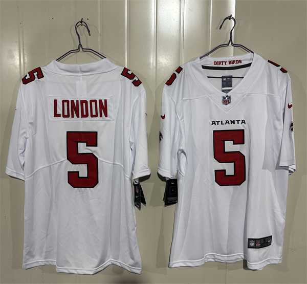 Mens Atlanta Falcons #5 Drake London White 2026 New Vapor Untouchable Limited Stitched Jersey