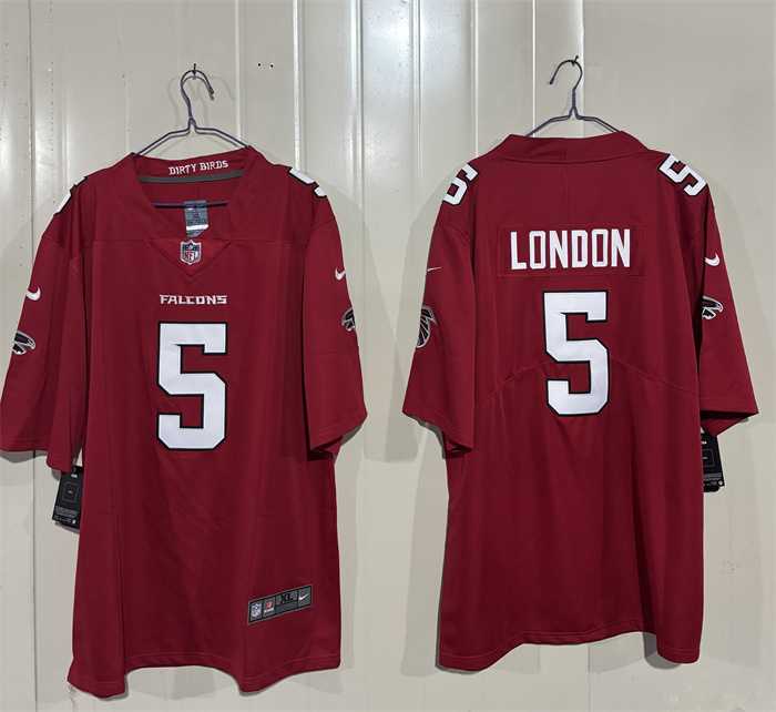 Mens Atlanta Falcons #5 Drake London Red 2026 New Vapor Untouchable Limited Stitched Jersey