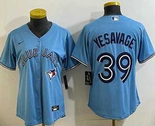 Womens Toronto Blue Jays #39 Trey Yesavage Light Blue Cool Base Jersey
