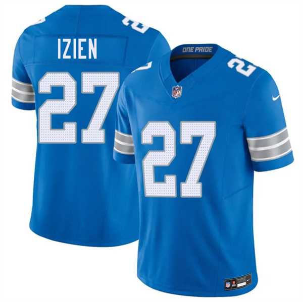 Mens Detroit Lions #27 Christian Izien Blue 2026 F.U.S.E. Vapor Limited Stitched Game Jersey Dzhi