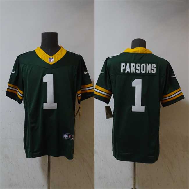 Mens Green Bay Packers #1 Micah Parsons Green Vapor 2025 F.U.S.E. Limited Stitched Jersey