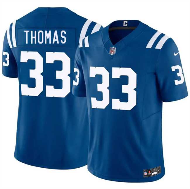 Mens Indianapolis Colts #33 Juanyeh Thomas Blue 2026 F.U.S.E. Vapor Limited Stitched Jersey Dzhi
