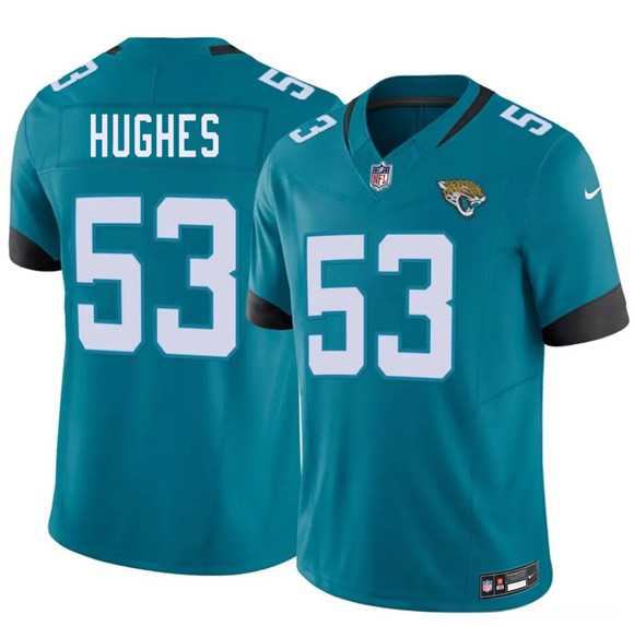 Mens Jacksonville Jaguars #53 Parker Hughes Teal 2026 Draft F.U.S.E. Vapor Untouchable Limited Stitched Jersey Dzhi