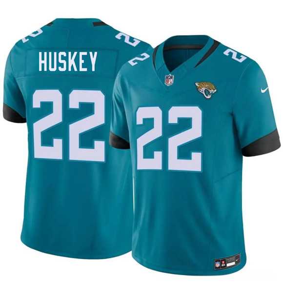 Mens Jacksonville Jaguars #22 Jalen Huskey Teal 2026 Draft F.U.S.E. Vapor Untouchable Limited Stitched Jersey Dzhi