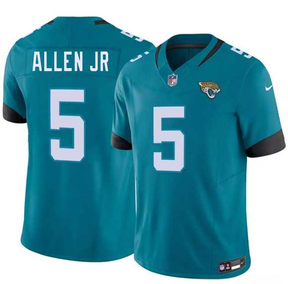 Mens Jacksonville Jaguars #5 LeQuint Allen Jr Teal 2026 F.U.S.E. Vapor Untouchable Limited Stitched Jersey Dzhi