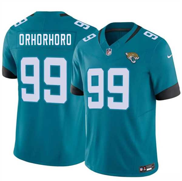 Mens Jacksonville Jaguars #99 Ruke Orhorhoro Teal 2026 F.U.S.E. Vapor Untouchable Limited Stitched Jersey Dzhi