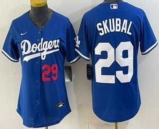 Youth Los Angeles Dodgers #29 Tarik Skubal Blue Cool Base Stitched Jersey->->MLB Jersey