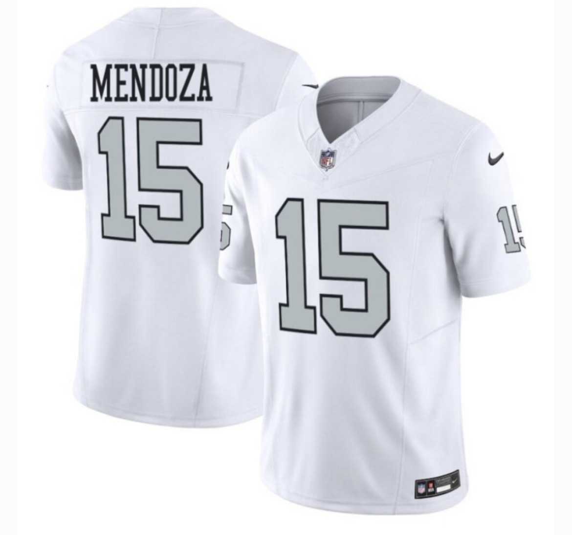 Mens Las Vegas Raiders #15 Fernando Mendoza White 2025 F.U.S.E. Vapor Stitched Jerseys Dzhi