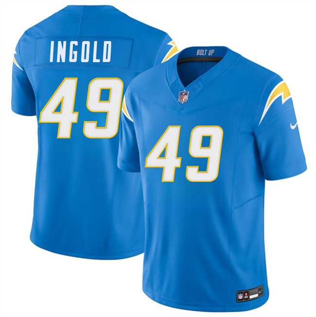 Mens Los Angeles Chargers #49 Alec Ingold Blue 2026 F.U.S.E. Vapor Limited Stitched Jersey Dzhi