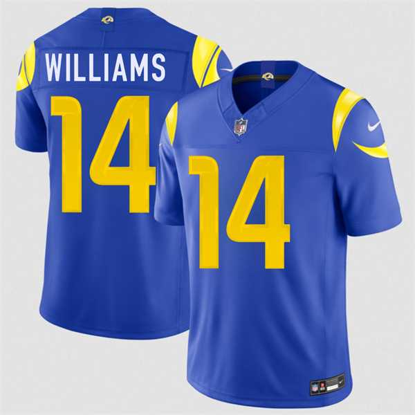 Mens Los Angeles Rams #14 Mario Williams Royal 2026 F.U.S.E. Vapor Limited Stitched Jersey Dzhi
