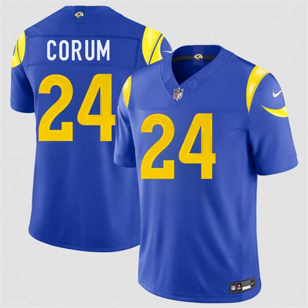 Mens Los Angeles Rams #24 Blake Corum Royal 2026 F.U.S.E. Vapor Limited Stitched Jersey Dzhi