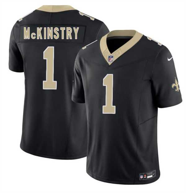 Mens New Orleans Saints #1 Kool-Aid McKinstry Black 2026 F.U.S.E. Vapor Limited Stitched Jersey Dzhi