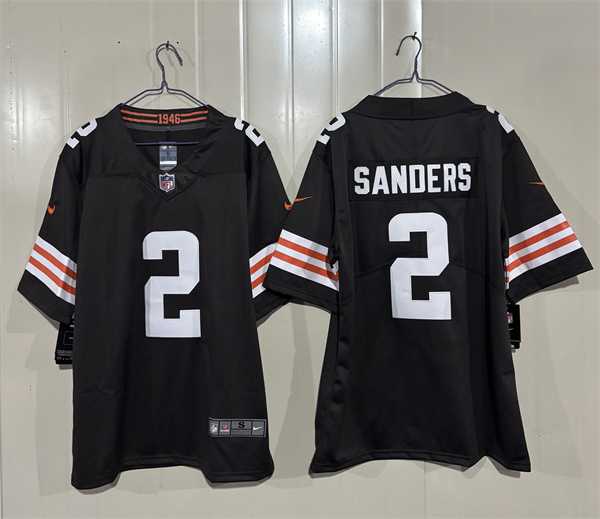 Mens Cleveland Browns #2 Shedeur Sanders Brown 2026 Vapor Limited Stitched Jersey