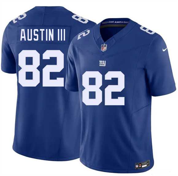 Mens New York Giants #82 Calvin Austin III Blue 2026 F.U.S.E. Vapor Untouchable Limited Stitched Jersey Dzhi