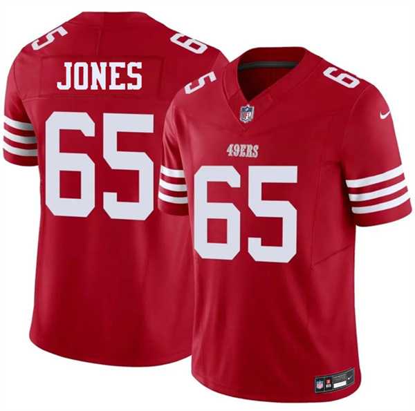 Mens San Francisco 49ers #65 Robert Jones Red 2026 F.U.S.E. Vapor Untouchable Limited Stitched Jersey Dzhi