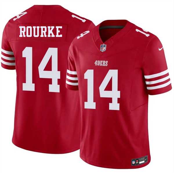 Mens San Francisco 49ers #14 Kurtis Rourke Red 2026 F.U.S.E. Vapor Untouchable Limited Stitched Jersey Dzhi->->NFL Jersey