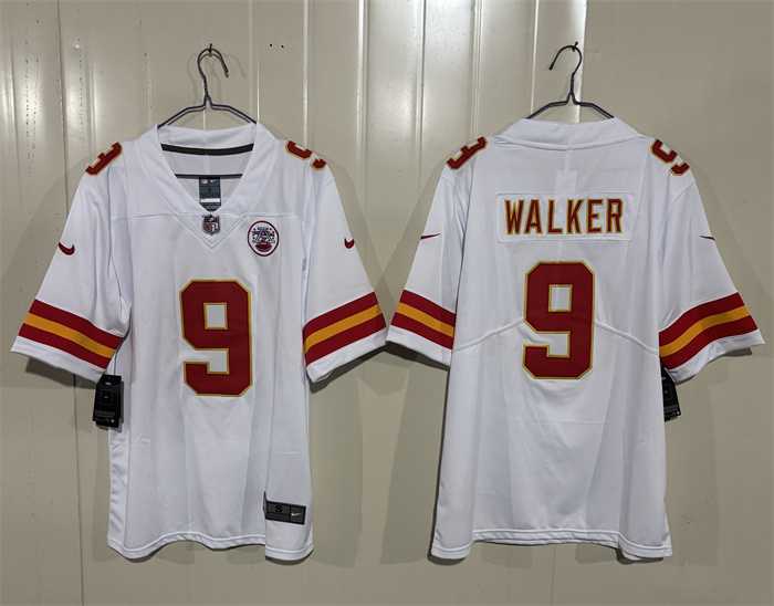 Mens Kansas City Chiefs #9 Kenneth Walker III White 2026 Vapor Untouchable Limited Stitched Jersey