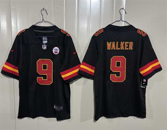 Mens Kansas City Chiefs #9 Kenneth Walker III Black 2026 Vapor Untouchable Limited Stitched Jersey