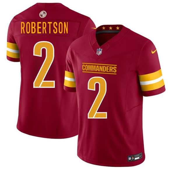 Mens Washington Commanders #2 Amik Robertson Burgundy F.U.S.E. Vapor Limited Stitched Jersey Dzhi->->NFL Jersey