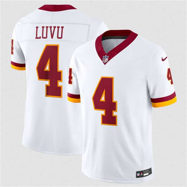 Mens Washington Commanders #4 Frankie Luvu White 2026 F.U.S.E. Vapor Limited Stitched Jersey Dzhi->->NFL Jersey