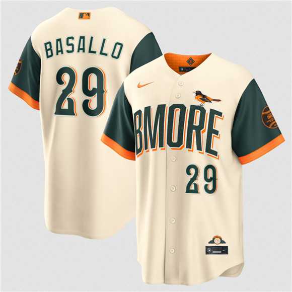 Mens Baltimore Orioles #29 Samuel Basallo Natural 2026 City Connect Stadium Stitched Jersey Dzhi->baltimore orioles->MLB Jersey