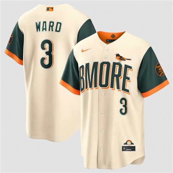 Mens Baltimore Orioles #3 Taylor Ward Natural 2026 City Connect Stadium Stitched Jersey Dzhi->baltimore orioles->MLB Jersey