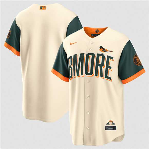 Mens Baltimore Orioles Blank Natural 2026 City Connect Stadium Stitched Jersey Dzhi->baltimore orioles->MLB Jersey