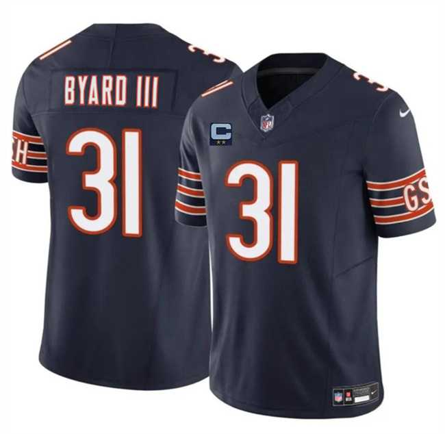 Mens Chicago Bears #31 Kevin Byard III Navy 2025 F.U.S.E. With 2-Star C Patch Vapor Untouchable Limited Stitched Jersey Dzhi