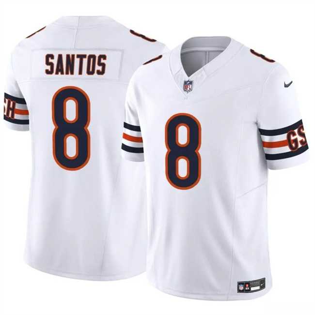 Mens Chicago Bears #8 Cairo Santos White 2025 F.U.S.E. Vapor Untouchable Limited Stitched Jersey Dzhi