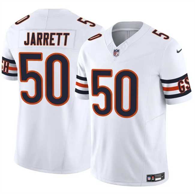 Mens Chicago Bears #50 Grady Jarrett White 2025 F.U.S.E. Vapor Untouchable Limited Stitched Jersey Dzhi
