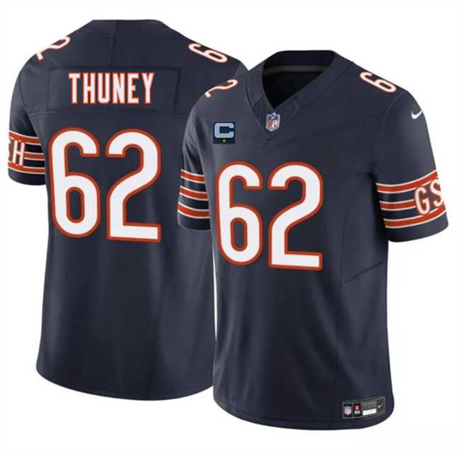 Mens Chicago Bears #62 Joe Thuney Navy 2025 F.U.S.E. With 1-Star C Patch Vapor Untouchable Limited Stitched Jersey Dzhi