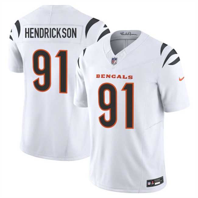 Mens Cincinnati Bengals #91 Trey Hendrickson White 2025 F.U.S.E. Vapor Untouchable Limited Stitched Jersey Dzhi
