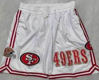Mens San Francisco 49ers White Just Don Shorts (Run Small)