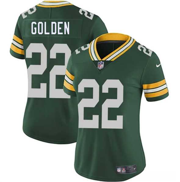 Womens Green Bay Packers #22 Matthew Golden Green 2025 Vapor Untouchable Limited Stitched Jersey Dzhi