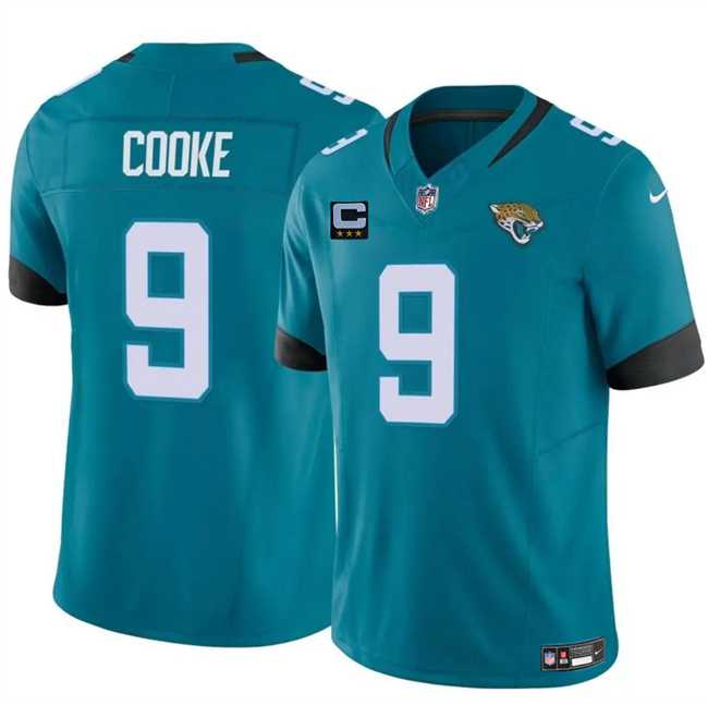 Mens Jacksonville Jaguars #9 Logan Cooke Teal 2025 F.U.S.E. With 3-Star C Patch Vapor Untouchable Limited Stitched Jersey Dzhi