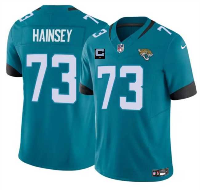 Mens Jacksonville Jaguars #73 Robert Hainsey Teal 2025 F.U.S.E. With 1-Star C Patch Vapor Untouchable Limited Stitched Jersey Dzhi