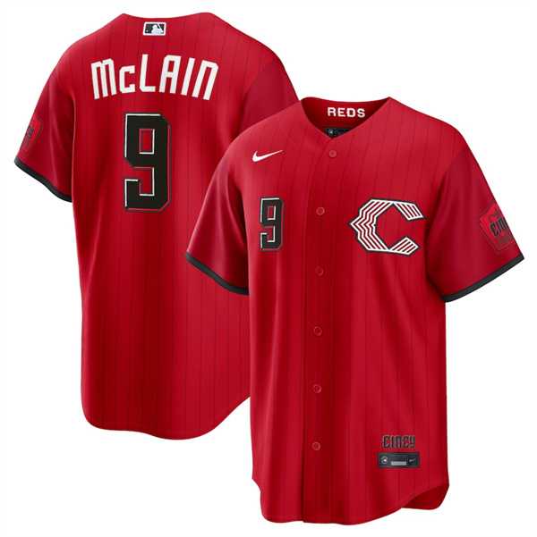 Mens Cincinnati Reds #9 Matt McLain Red 2026 City Connect Stadium Stitched Jersey Dzhi->cincinnati reds->MLB Jersey
