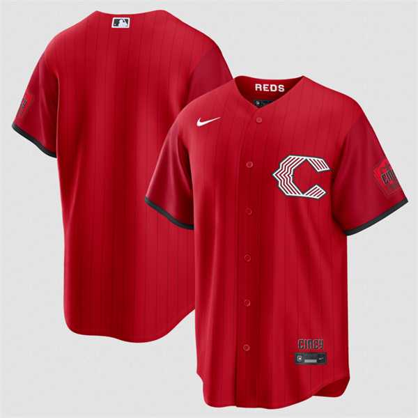 Mens Cincinnati Reds Blank Red 2026 City Connect Stadium Stitched Jersey Dzhi->cincinnati reds->MLB Jersey