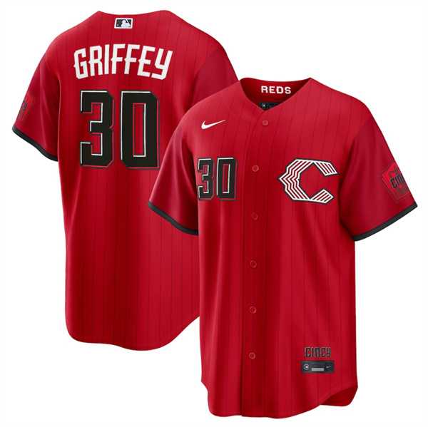Mens Cincinnati Reds #30 Will Benson Red 2026 City Connect Stadium Stitched Jersey Dzhi->cincinnati reds->MLB Jersey